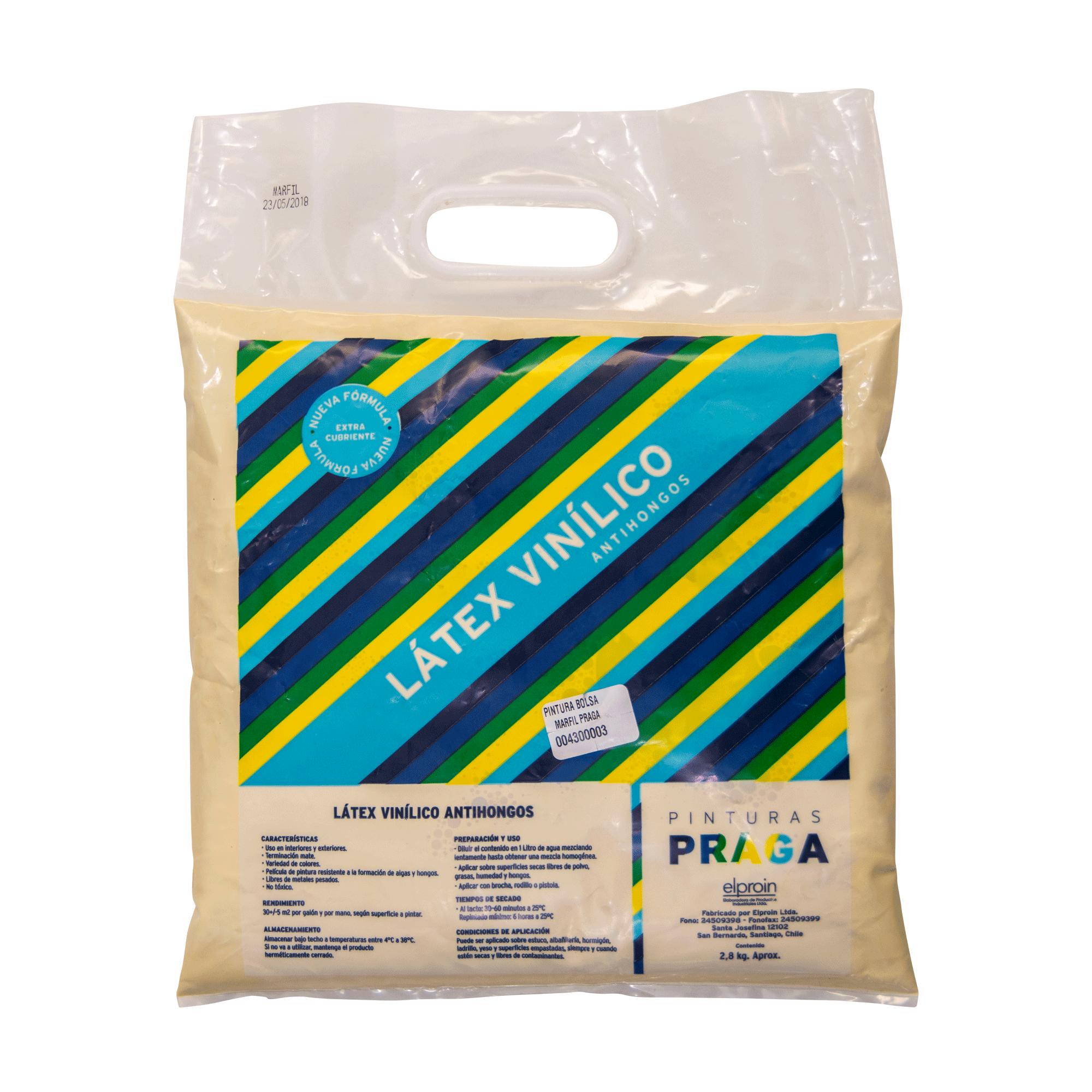 Pintura en Bolsa Praga 2.8KG Pintura En Bolsa Marfil Praga