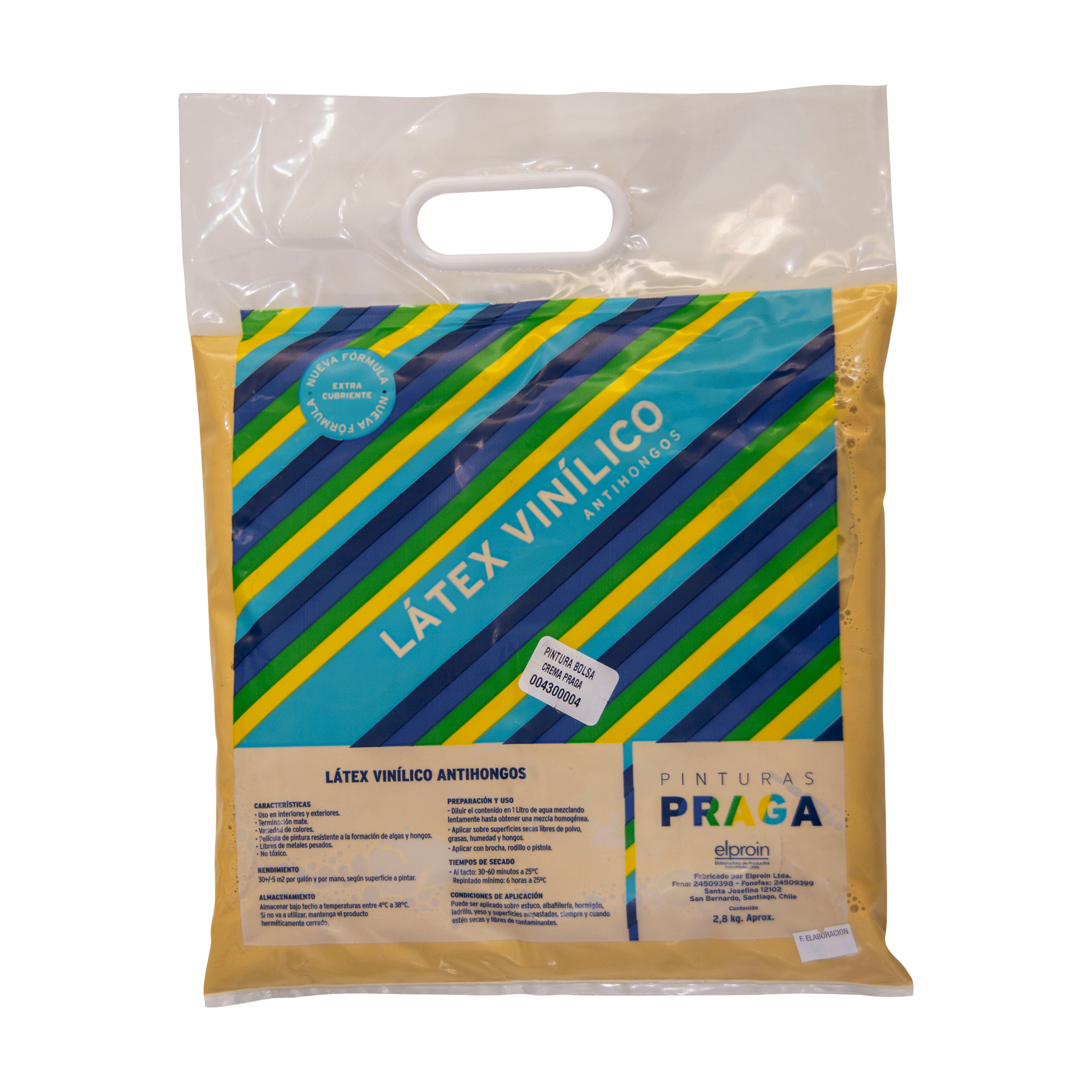 Pintura en Bolsa Praga 2.8KG Pintura En Bolsa Crema Praga