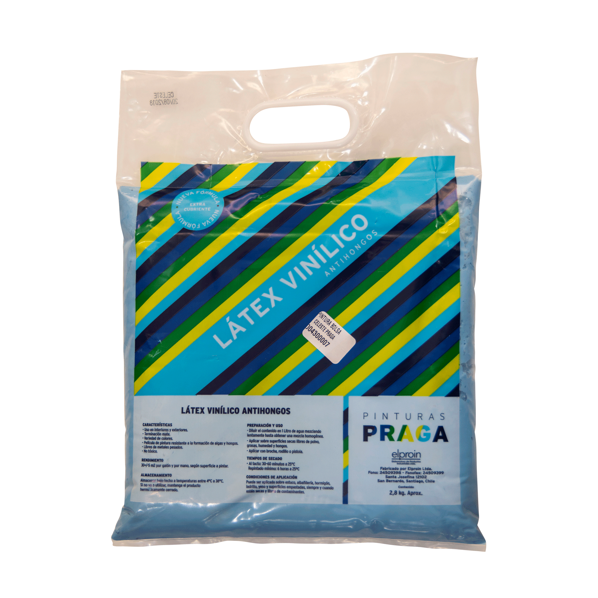 Pintura en Bolsa Praga 2.8KG Pintura En Bolsa Celeste Praga