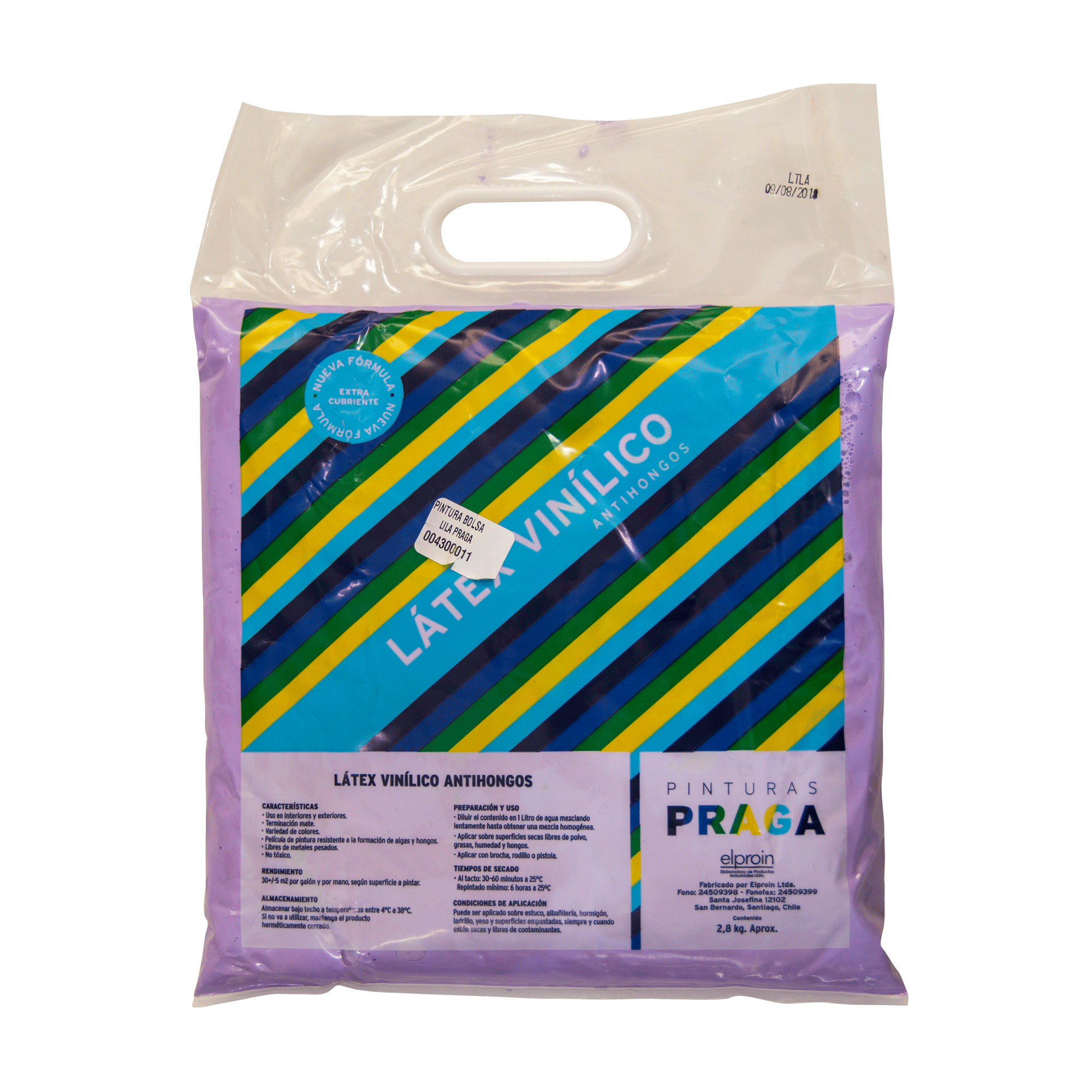 Pintura en Bolsa Praga 2.8KG Pintura En Bolsa Lila Praga