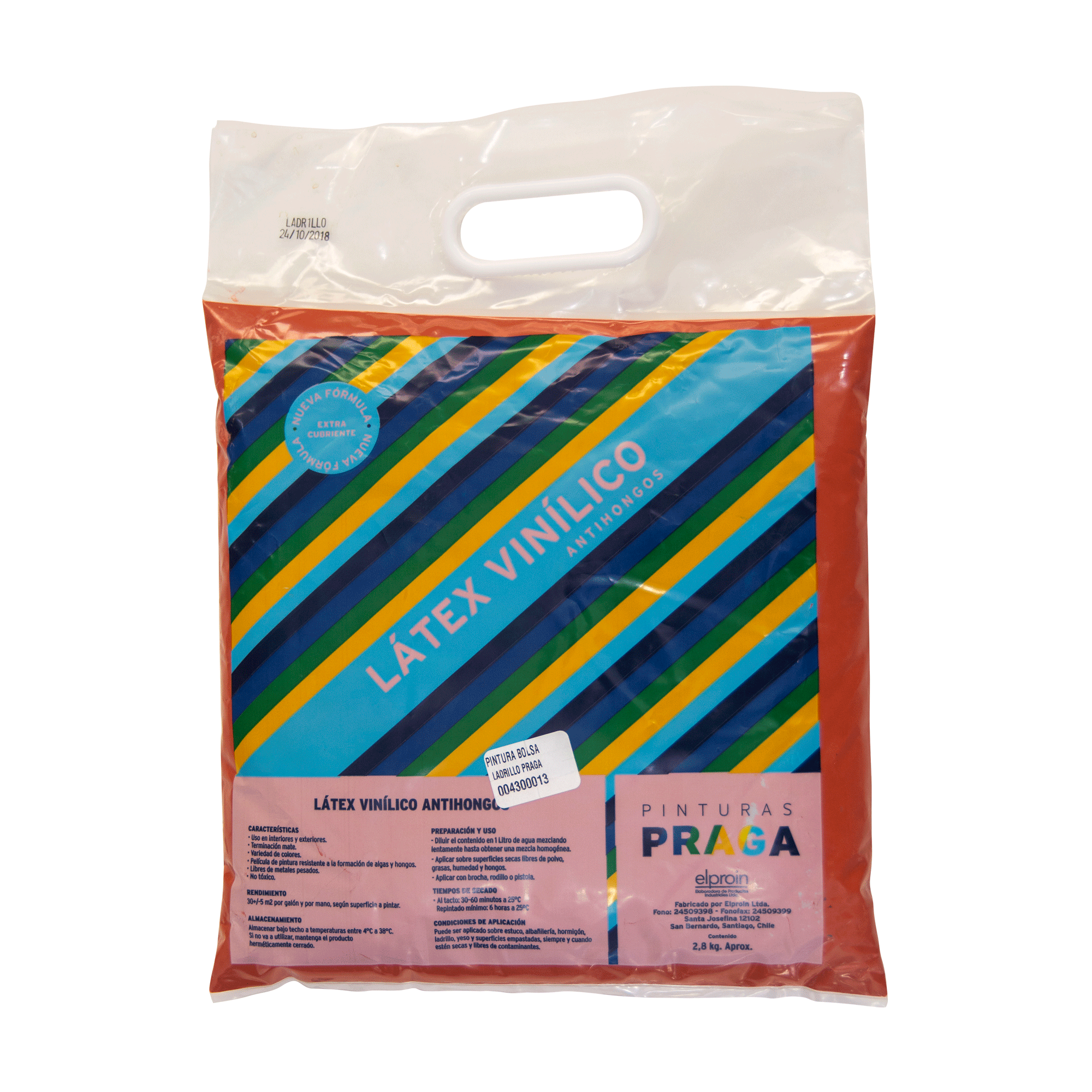 Pintura en Bolsa Praga 2.8KG Pintura En Bolsa Ladrillo Praga