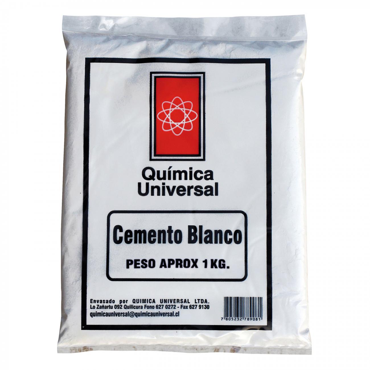 Cemento Blanco Bolsa 1 Kg Quimica Universal