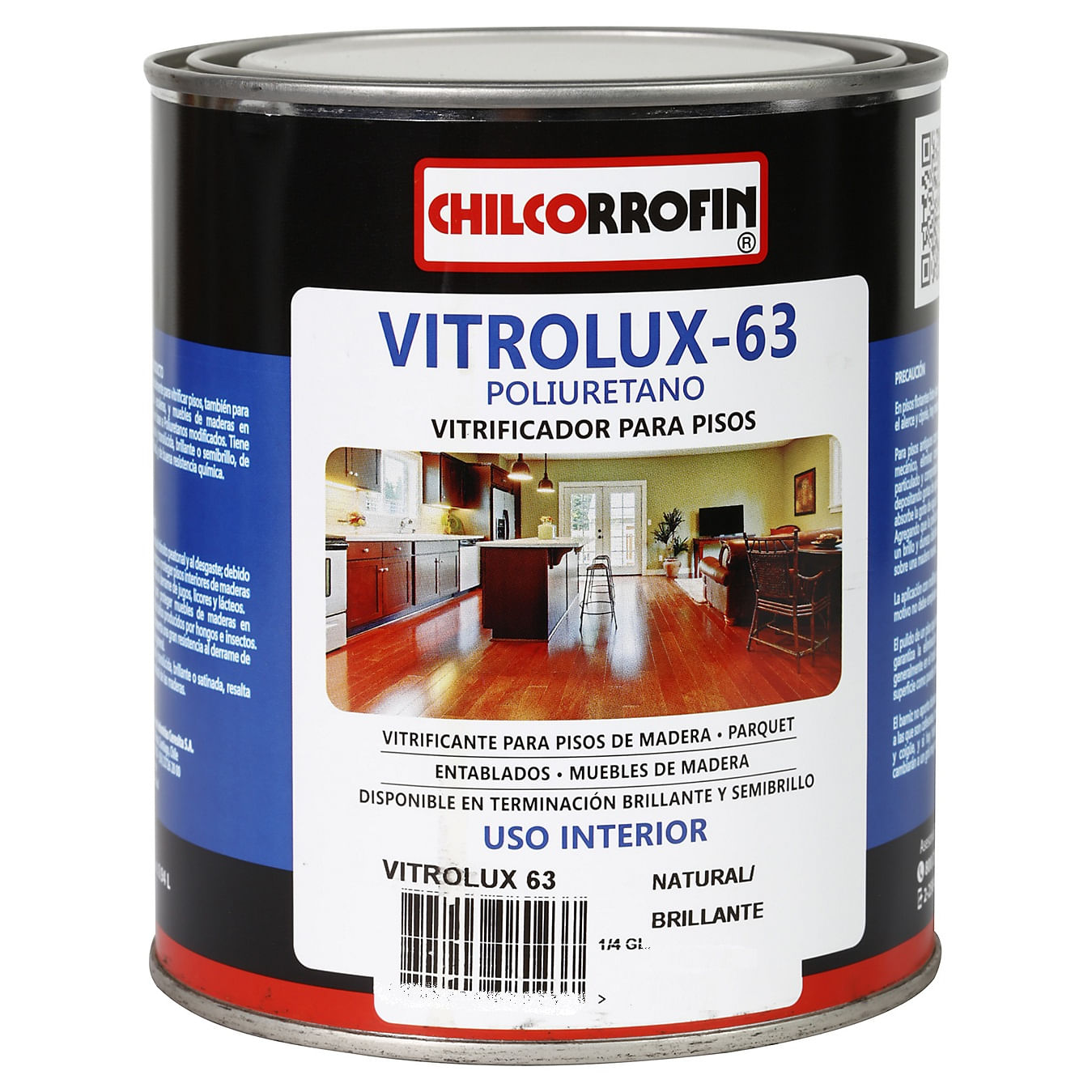 Barniz Vitrolux 63 Natural Brillante 1/4 Gl Chilcorrofin