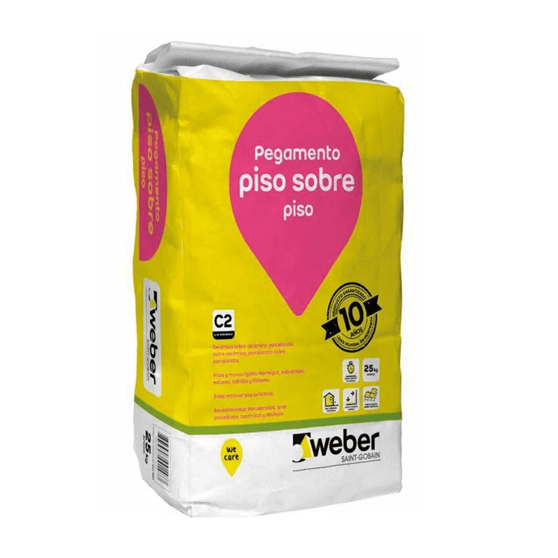 Adhesivo Piso Sobre Piso 25 Kg Weber