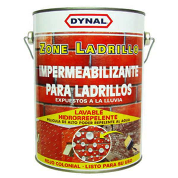 Impermeabilizante Acrílico 1Gl Zone Ladrillo Rojo Dynal Impermeabilizante Acrílico 1 Gl Zone Ladrillo Rojo Dynal