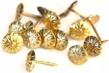 Clavos Tapiceros Dorado Flor Cj 1000Un