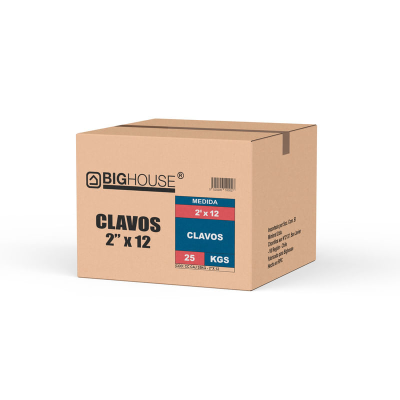 Clavos Corrientes Caja 25 Kilos Bighouse Clavos Corrientes 2 X Caja 25Kg Bighouse