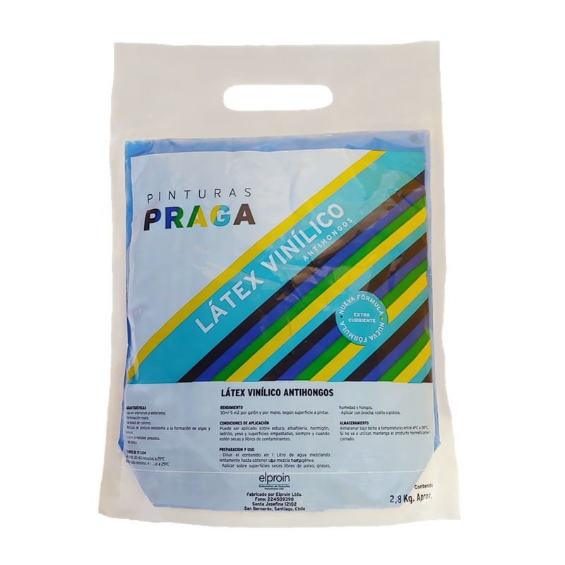 Pintura en Bolsa Praga 2.8KG Pintura En Bolsa Azul Praga