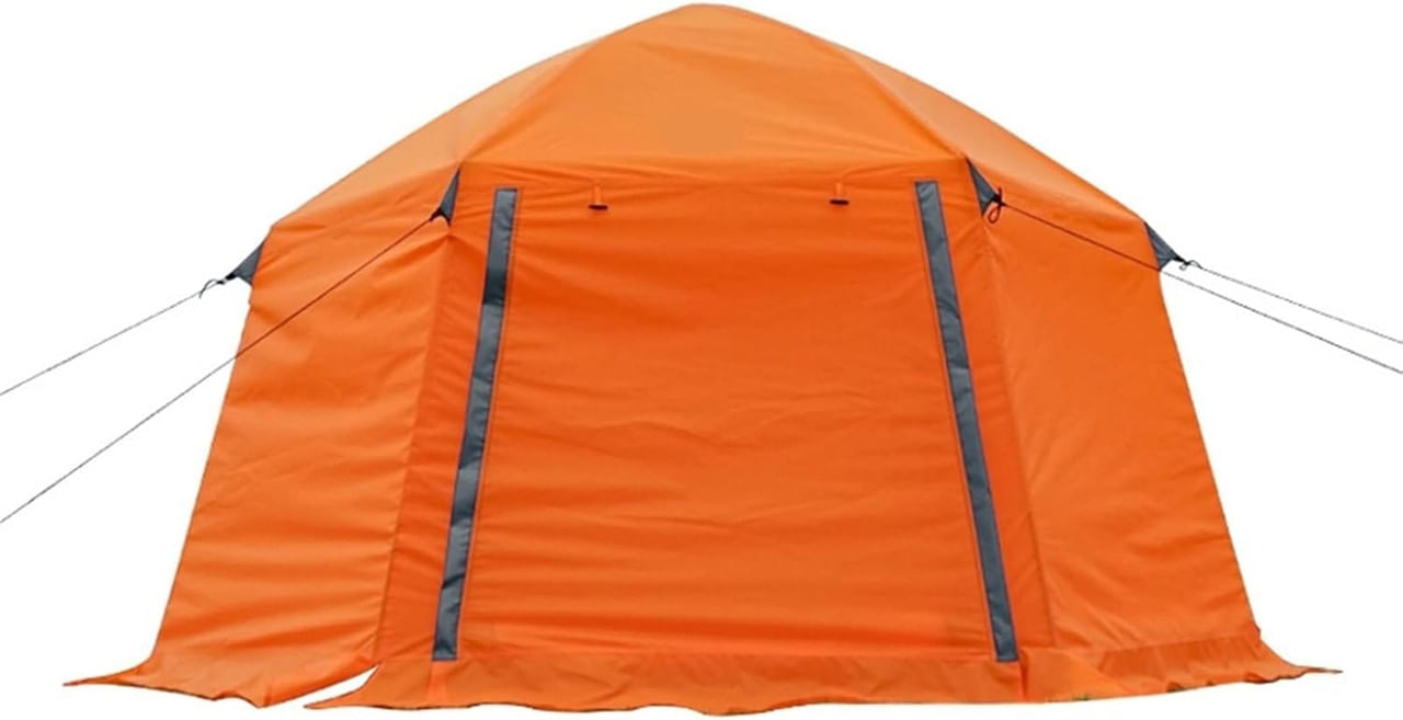 Carpa Camping 4 Personas Automatica Hexagonal Naranja Bighouse