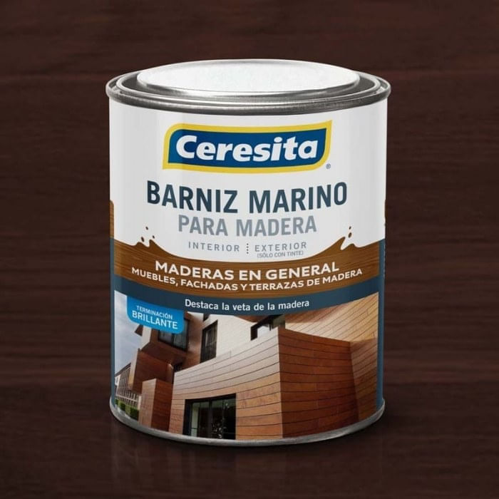 Barniz Marino 1/4 Galon Ceresita Roble Oscuro