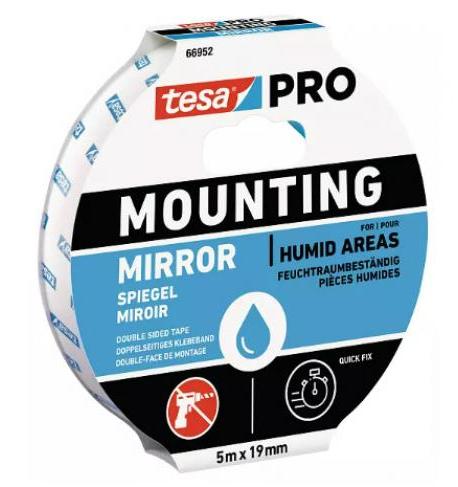 Cinta Doble Contacto Mounting Para Espejo 19Mmx5Mt Tesa