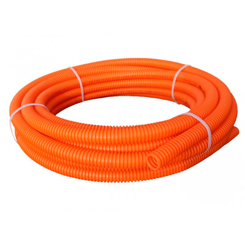 Tubo Corrugado Naranja (Rollo 25Mt) Tubo Corrugado Naranja 16Mm (Rollo 25Mt)
