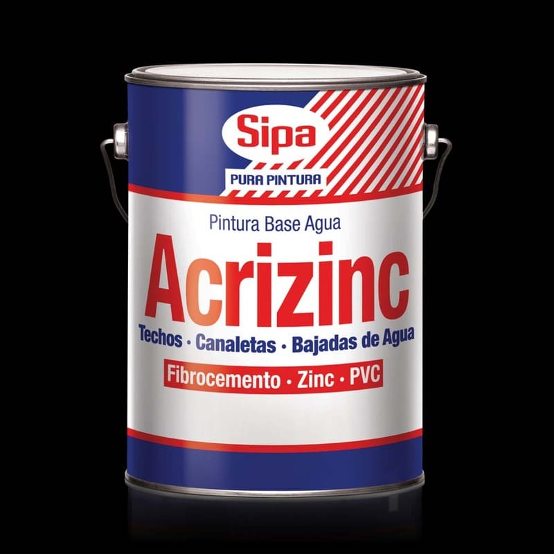 Pintura Acrizinc Fibrocemento-Zinc-PVC 1 Galon Sipa Pintura Acrizinc Negro Fibrocemento-Zinc-PVC 1 Galon Sipa