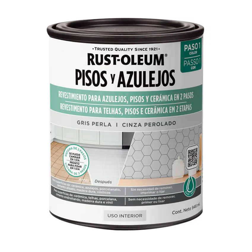 Pintura Para Piso Base 946Ml Rust Oleum Pintura Para Piso Base Gris Perla 946 Ml Rust Oleum