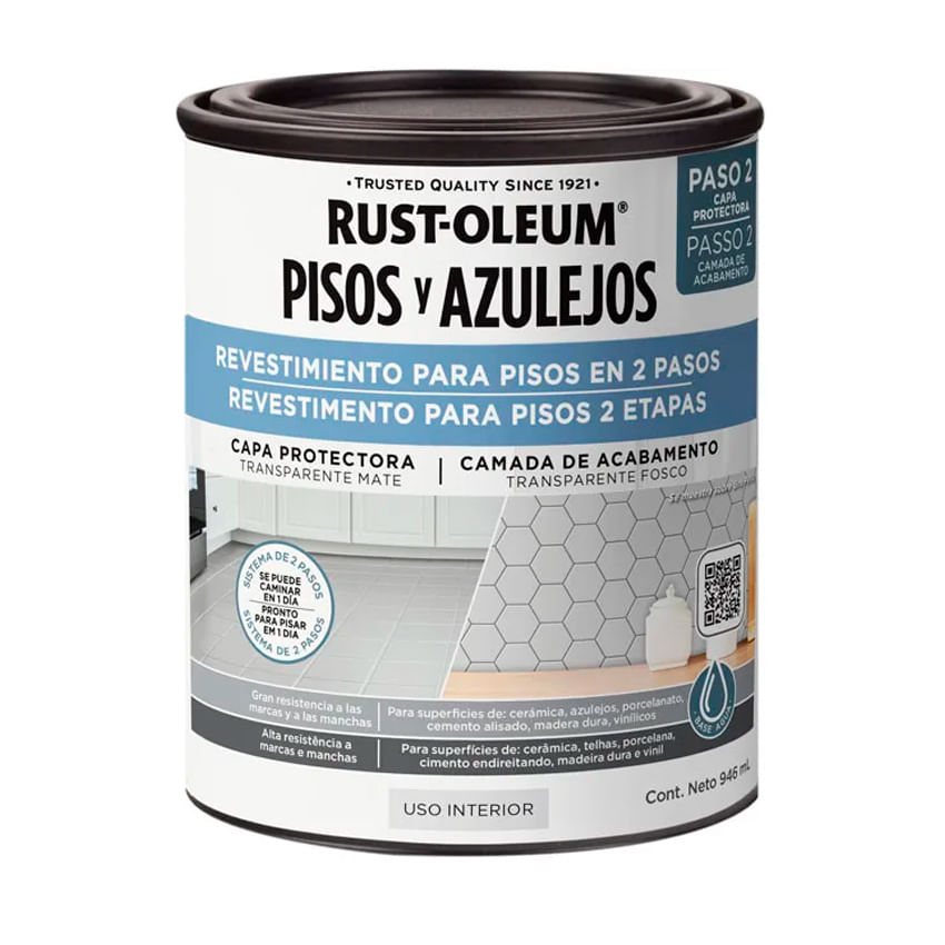 Pintura Para Piso Base 946Ml Rust Oleum Pintura Para Piso Protector Transp Mate 946 Ml Rust Oleum