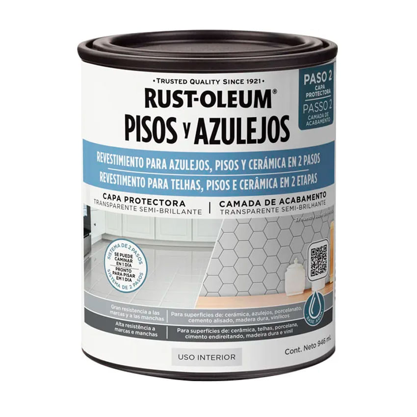 Pintura Para Piso Base 946Ml Rust Oleum Pintura Para Piso Protector Transp Semibrilla 946 Ml Rust Oleum