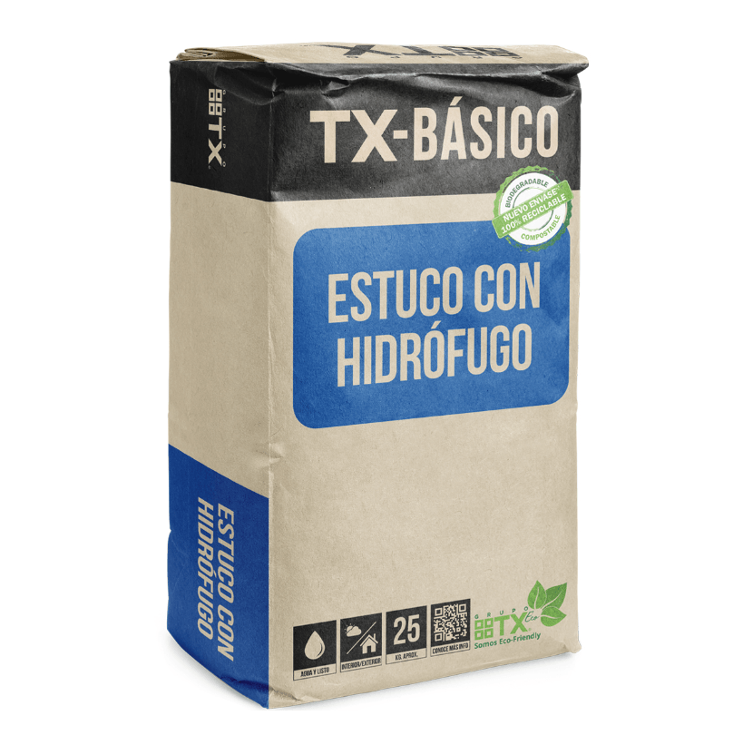 Mortero Estuco Con Hidrofugo Saco 25Kg Tx
