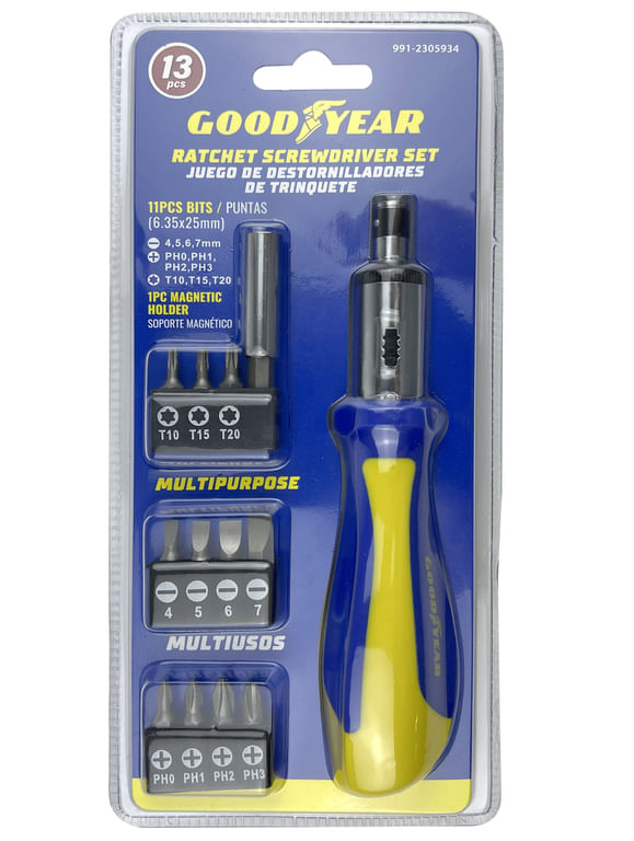Destornillador Juego 13 Piezas Goodyear