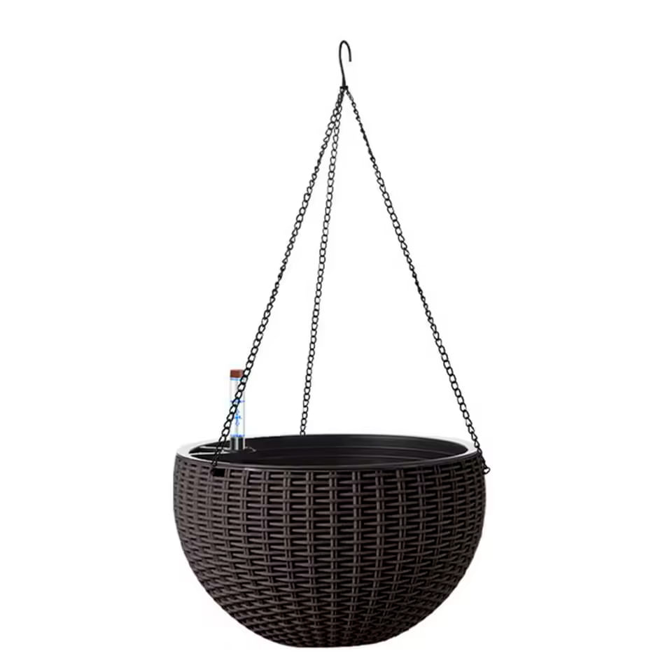 Macetero 28X16X18Cm Colgante Marron Casa Viva