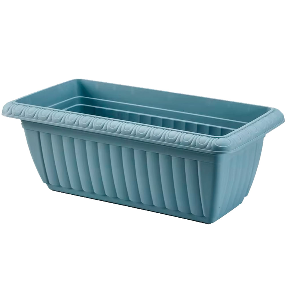 Macetero Rectangular 55X24Cm Azul Casa Viva