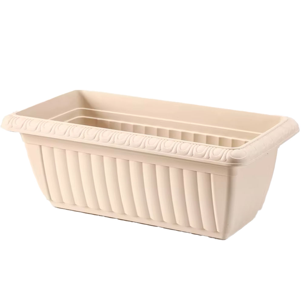 Macetero Rectangular 55X24Cm Beige Casa Viva
