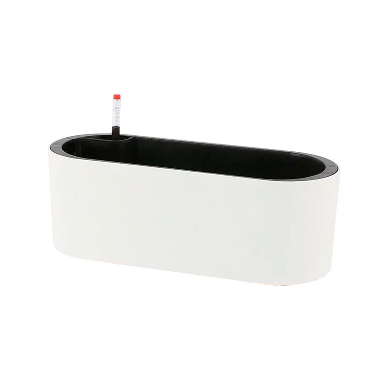 Macetero Ovalado 42X16X15 Blanco Casa Viva