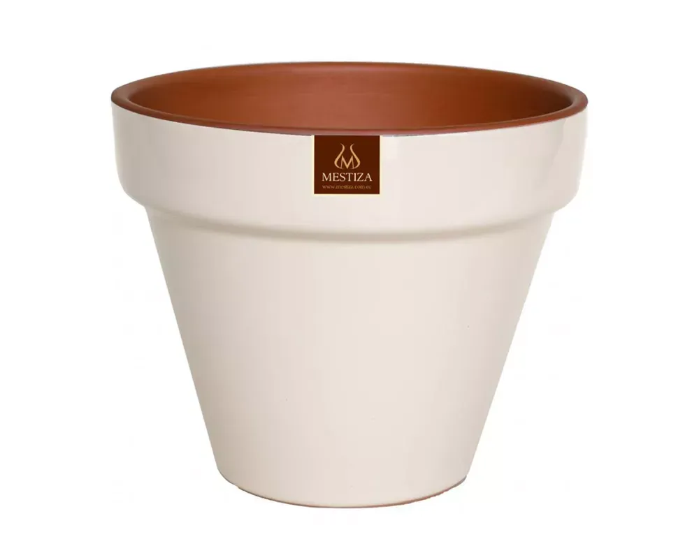 Macetero 15Cm Estandar Blanco Mestiza