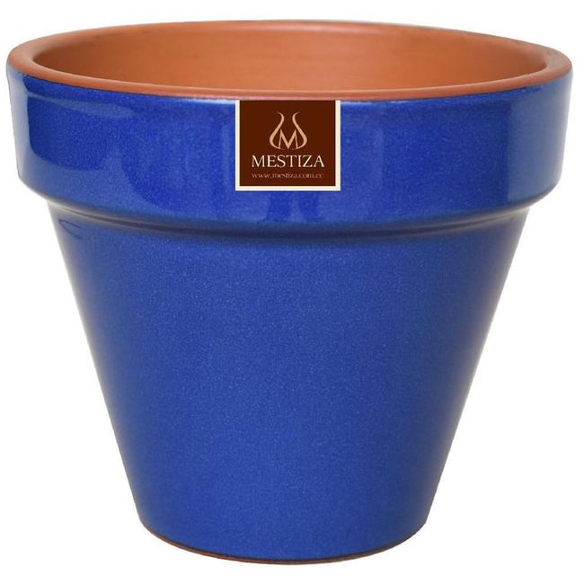 Macetero 23.5Cm Estandar Azul Imperial Mestiza