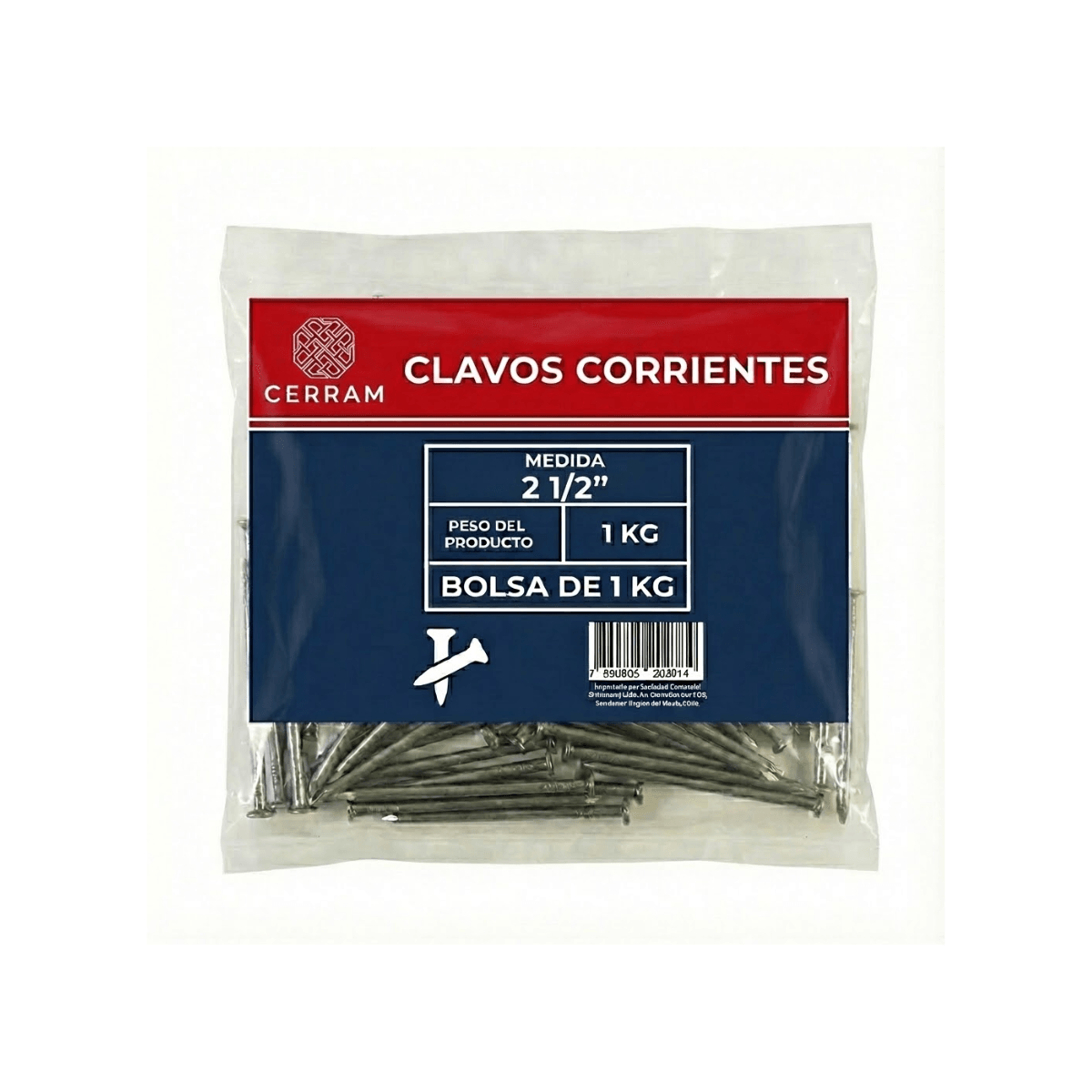 Clavos Corrientes 1 Kilo Cerram Clavos Corrientes 2 1/2 X Kilo Cerram