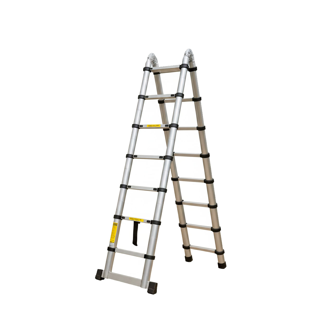 Escalera Telescopica 2X8 Peldaños Aluminio 5Mt Carga 150Kg Cerram
