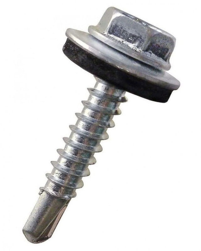 Tornillo Autoperforante 14X5 Con Golilla Y Goma 100 Unidades Imporper