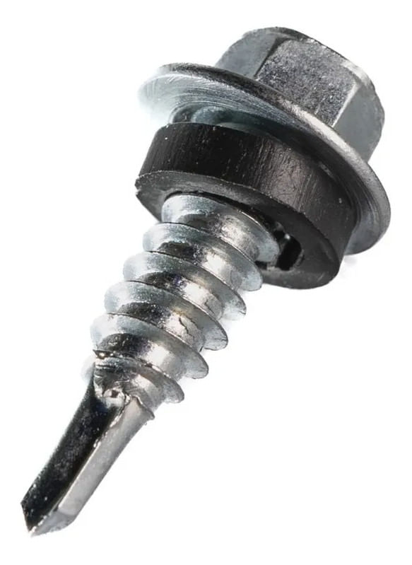 Tornillo Autoperforante 14X7 Con Golilla Y Goma 100 Unidades Imporper