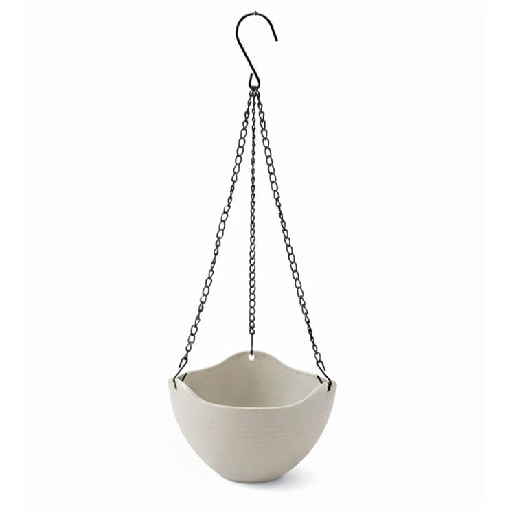 Macetero Colgante 21X13Cm Gris Casa Viva