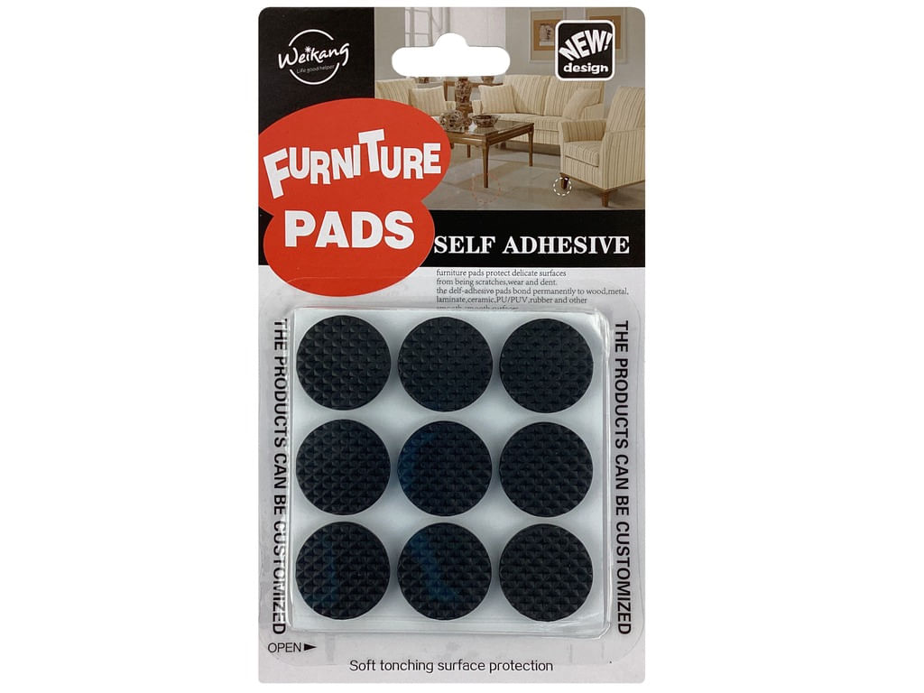 Topes Para Muebles Antideslizante 18 Unidades Negro Toskana
