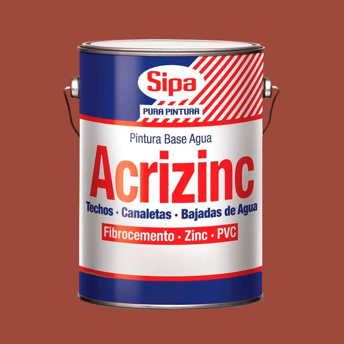 Pintura Acrizinc Fibrocemento-Zinc-PVC 1 Galon Sipa Pintura Acrizinc Rojo Fibrocemento-Zinc-PVC 1 Galón Sipa