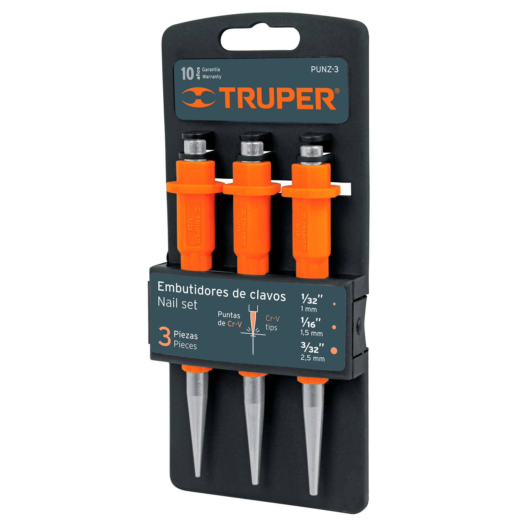 Punzones Para Clavos 3 Unidades Truper