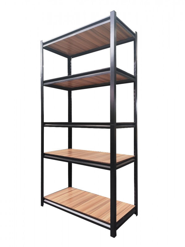 Estante Metalico 5 Repisa 183X90X45Cm Pcub Negro Uro