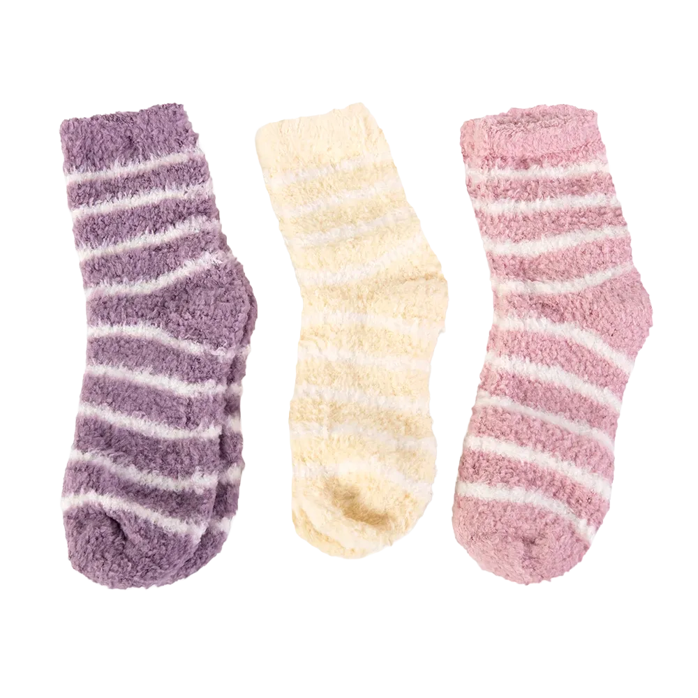 Calcetines 3 Unidades Talla Unica Rosado-Morado-Arena Mashini
