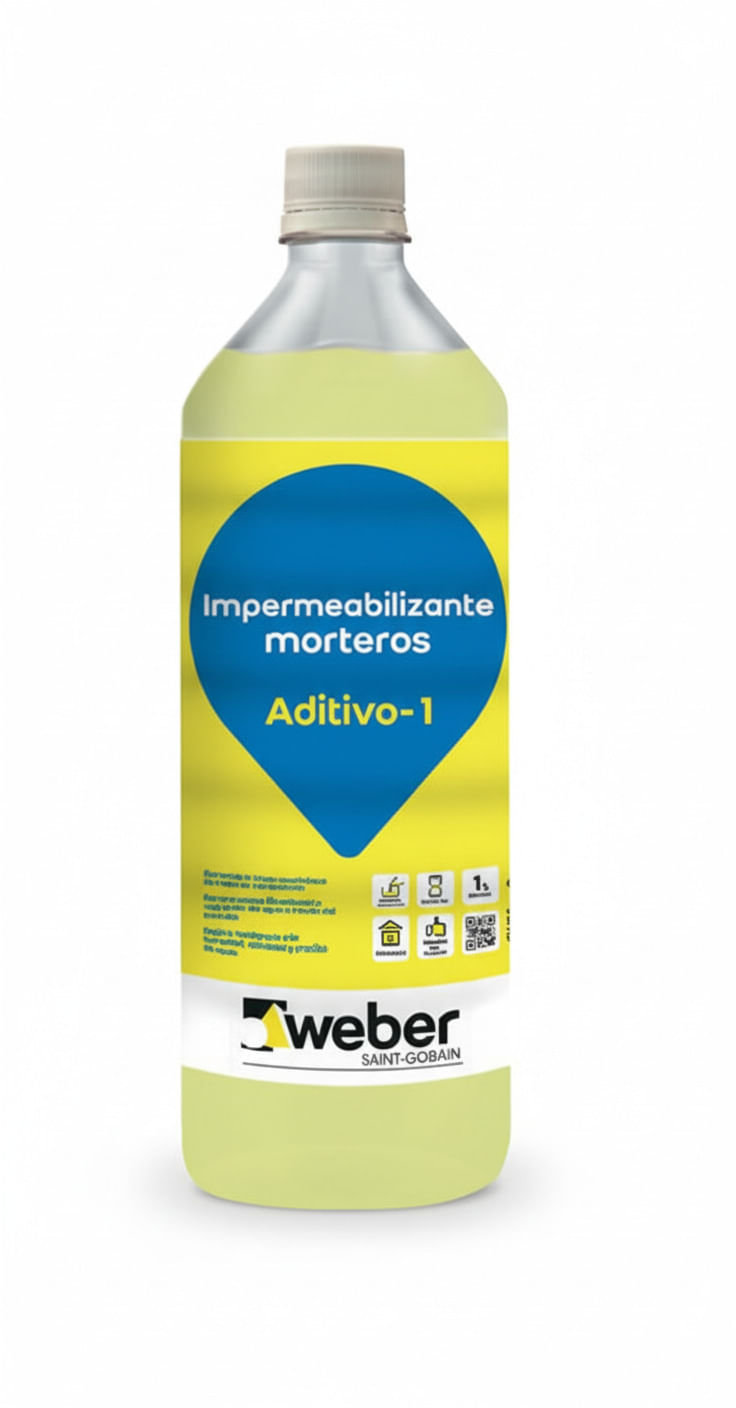 Impermeabilizante Aditivo-1 Para Morteros 1 Litro Weber