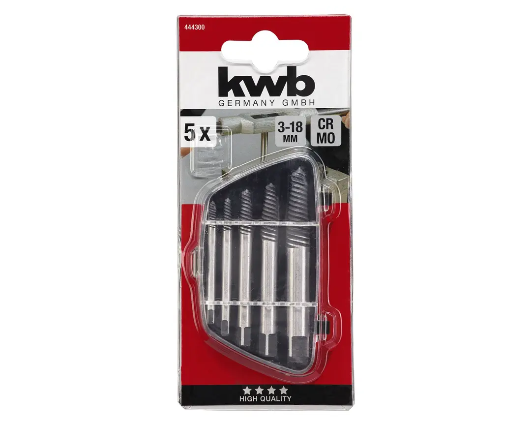 Extractor De Pernos 5 Piezas Sacatornillos Kwb