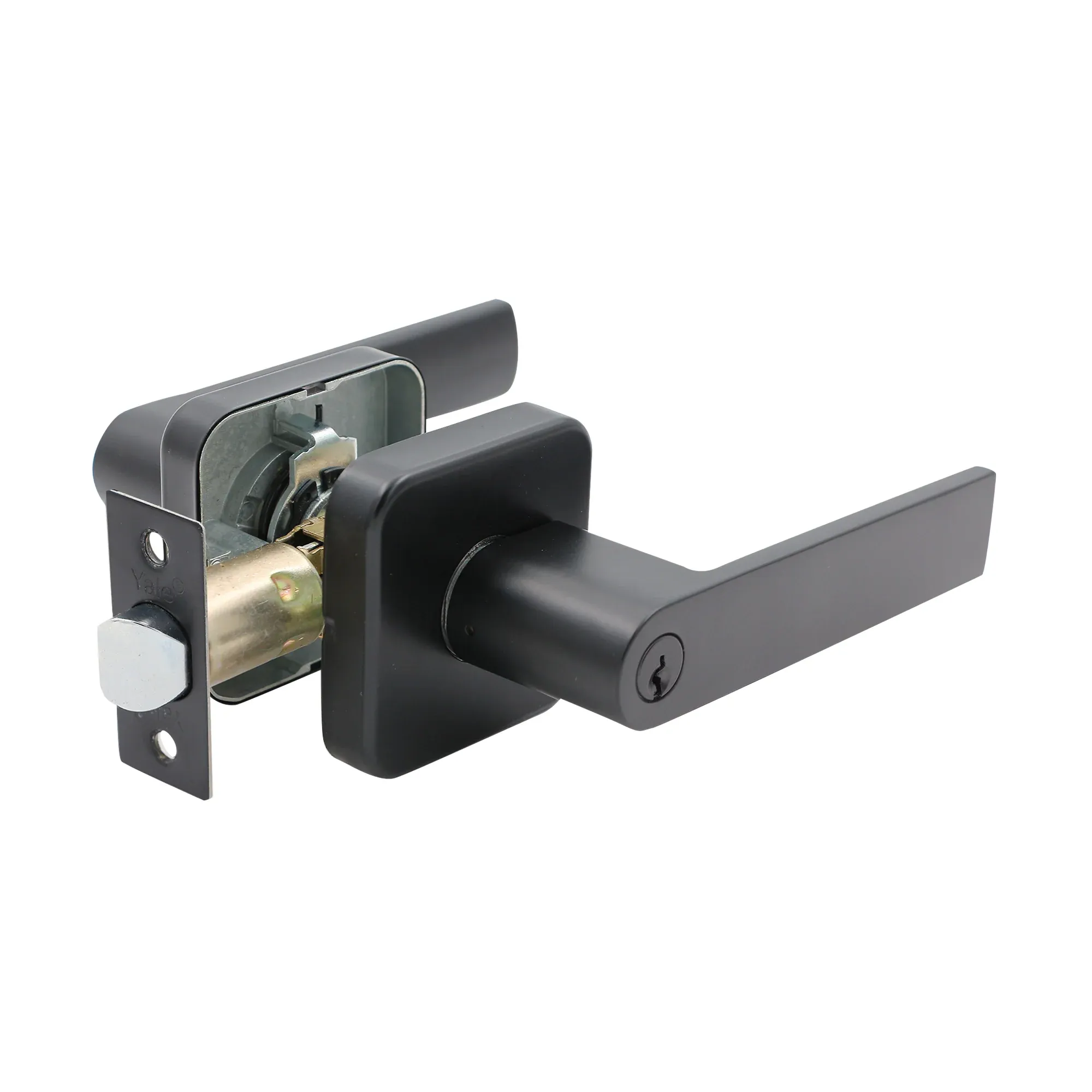 Cerradura Tubular Oficina Dormitorio Negro Bari Yale
