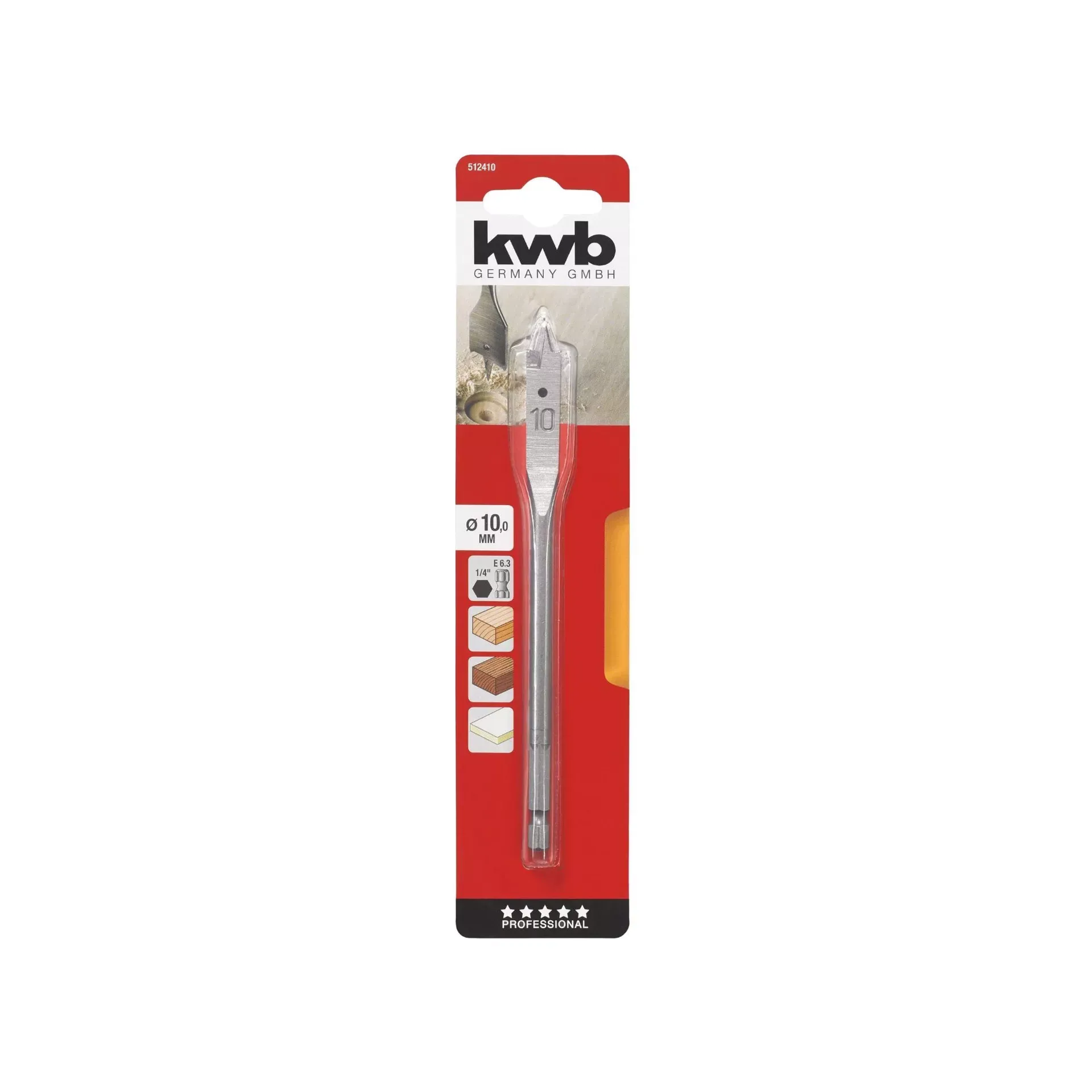 Broca Paleta Para Madera 10Mm Kwb