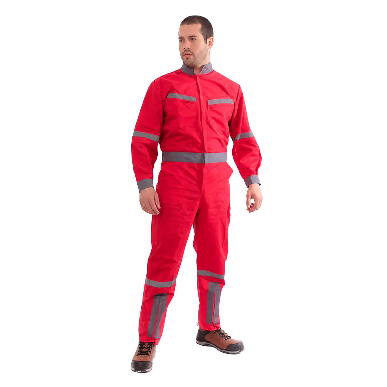 Overol Poplin Rojo Cinta Reflectante Ms Overol Poplin Talla Xl Rojo Cinta Reflectante Ms