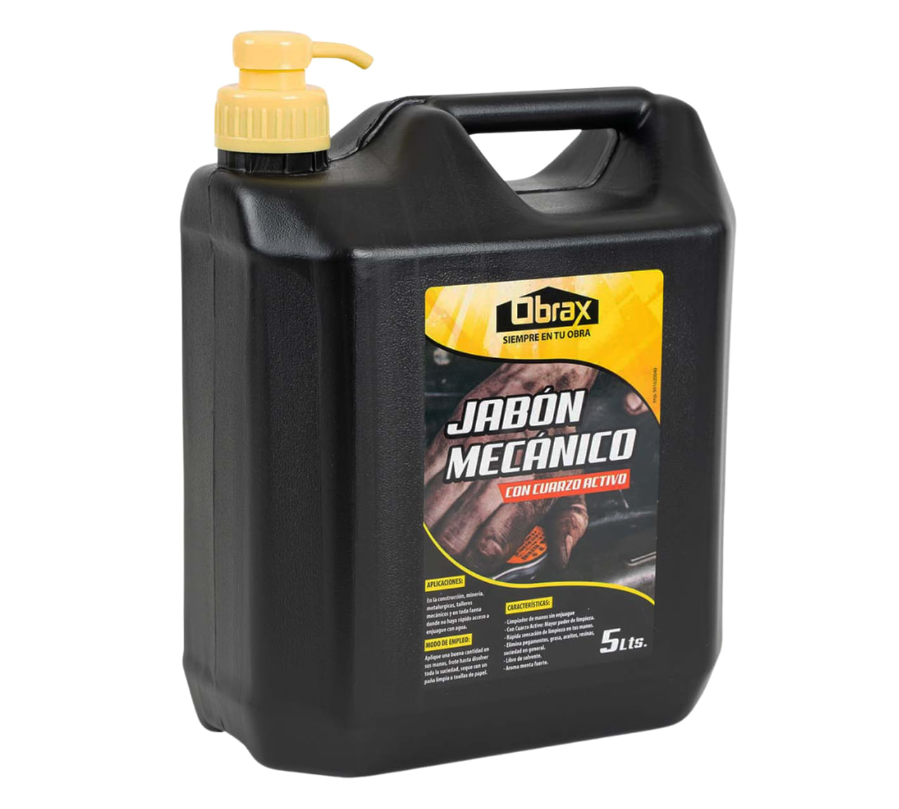 Jabon Mecanico Con Cuarzo 5 Litros Obrax